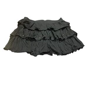 SO Black Layered Mini Skirt Extra Large